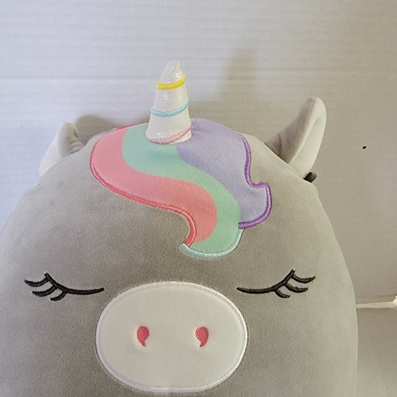 Kellytoy Toys Squishmallow Plush Stuffed Gray Unicorn Sleeping